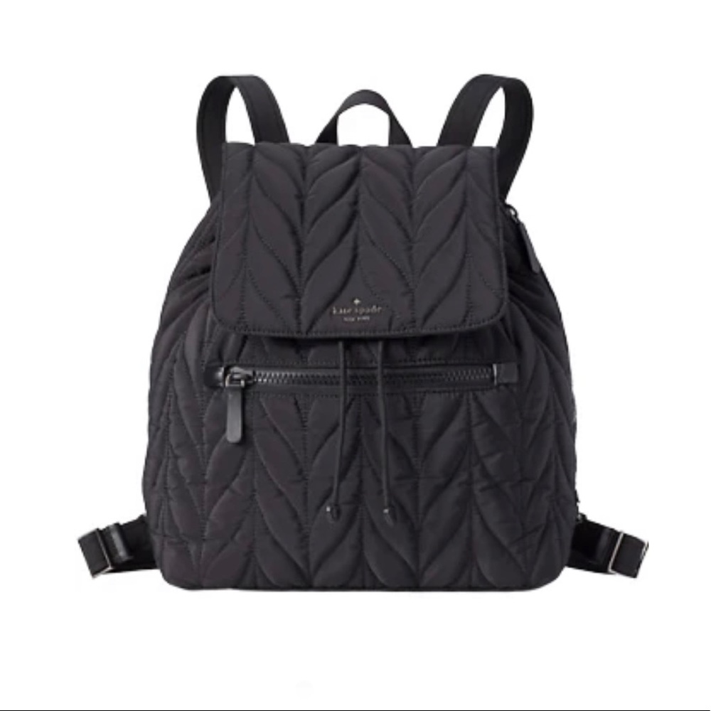 Kate Spade Black Quilted Backpack